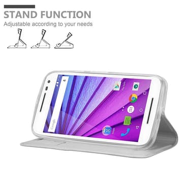 Motorola MOTO G3 lommebokdeksel etui (sølv)