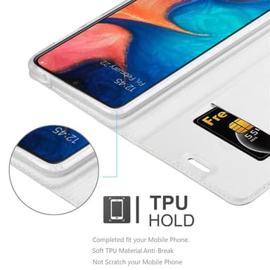 Samsung Galaxy A10e / A20e lommebokdeksel etui (sølv)