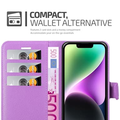 iPhone 14 Deksel Etui Case (lilla)