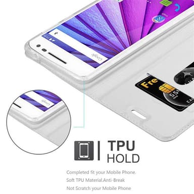 Motorola MOTO G3 lommebokdeksel etui (sølv)