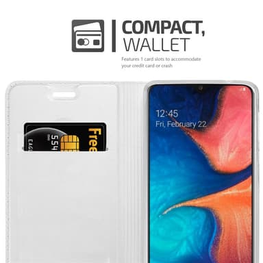 Samsung Galaxy A10e / A20e lommebokdeksel etui (sølv)