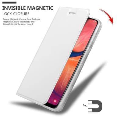 Samsung Galaxy A10e / A20e lommebokdeksel etui (sølv)