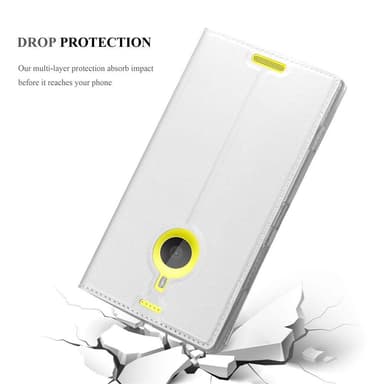 Nokia Lumia 1520 lommebokdeksel etui (sølv)