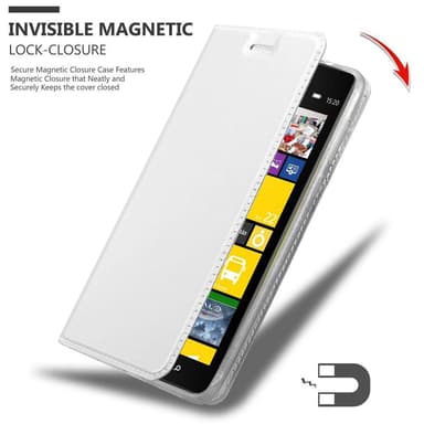 Nokia Lumia 1520 lommebokdeksel etui (sølv)