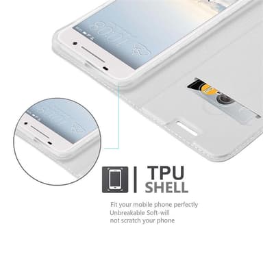 HTC ONE A9 lommebokdeksel etui (sølv)