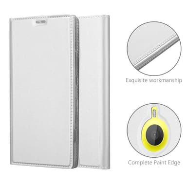 Nokia Lumia 1520 lommebokdeksel etui (sølv)
