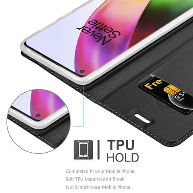 OnePlus 8 lommebokdeksel etui (svart)