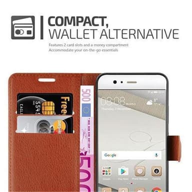 Huawei P10 PLUS Deksel Etui Case (brun)