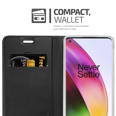 OnePlus 8 lommebokdeksel etui (svart)