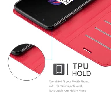 OnePlus 5 Deksel Etui Case (rød)