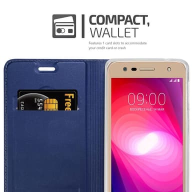 LG X POWER 2 lommebokdeksel etui (blå)