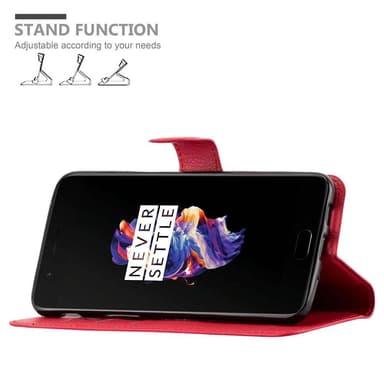 OnePlus 5 Deksel Etui Case (rød)
