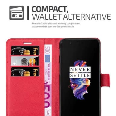 OnePlus 5 Deksel Etui Case (rød)