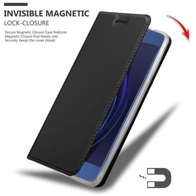 Honor 8 / 8 PREMIUM lommebokdeksel etui (svart)