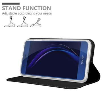 Honor 8 / 8 PREMIUM lommebokdeksel etui (svart)