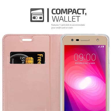LG X POWER 2 lommebokdeksel etui (rosa)