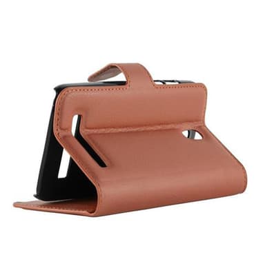 HTC Desire 500 Deksel Etui Case (brun)