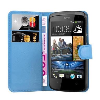 HTC Desire 500 Deksel Etui Case (blå)