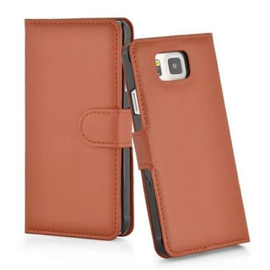 Samsung Galaxy ALPHA Deksel Etui Case (brun)