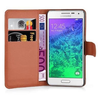 Samsung Galaxy ALPHA Deksel Etui Case (brun)