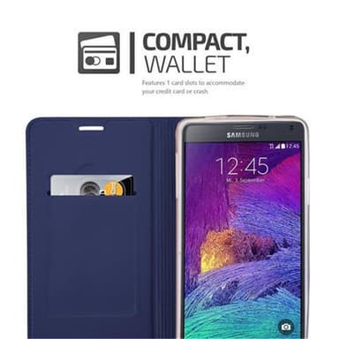 Samsung Galaxy NOTE 4 lommebokdeksel etui (blå)