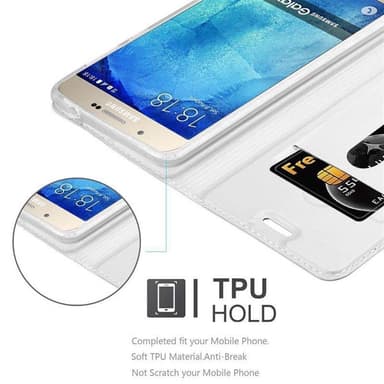 Samsung Galaxy A8 2015 lommebokdeksel etui (sølv)