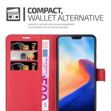 OnePlus 6 Deksel Etui Case (rød)
