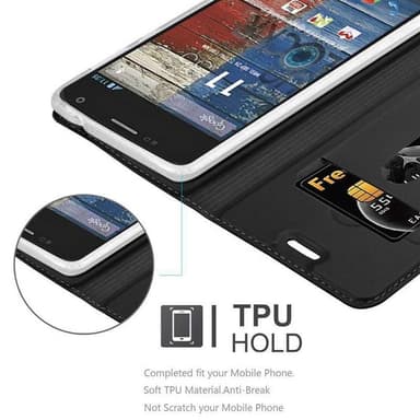 Motorola MOTO G2 lommebokdeksel etui (svart)