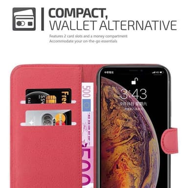 iPhone XS MAX Deksel Etui Case (rød)