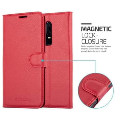 OnePlus 6 Deksel Etui Case (rød)