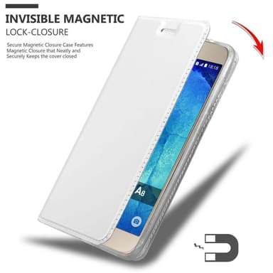 Samsung Galaxy A8 2015 lommebokdeksel etui (sølv)