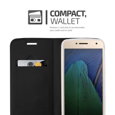 Motorola MOTO G5 PLUS lommebokdeksel etui (svart)