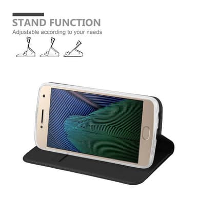Motorola MOTO G5 PLUS lommebokdeksel etui (svart)