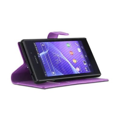 Sony Xperia M2 / M2 AQUA Deksel Etui Case (lilla)