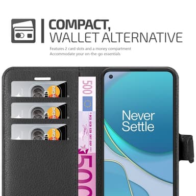 OnePlus 8T Deksel Etui Case (Svart)
