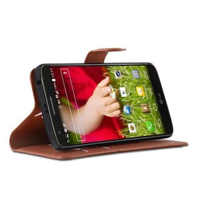 LG G2 Deksel Etui Case (brun)