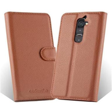 LG G2 Deksel Etui Case (brun)