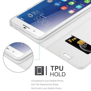 Honor 6 PLUS lommebokdeksel etui (sølv)