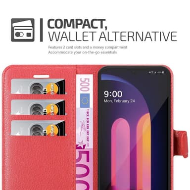 LG V60 ThinQ Deksel Etui Case (rød)
