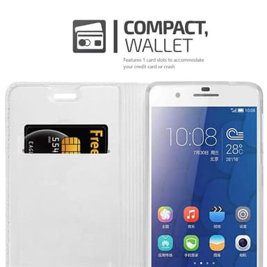 Honor 6 PLUS lommebokdeksel etui (sølv)