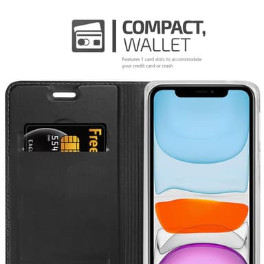 iPhone 11 lommebokdeksel etui (svart)