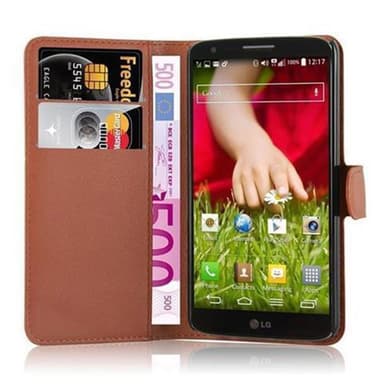 LG G2 Deksel Etui Case (brun)