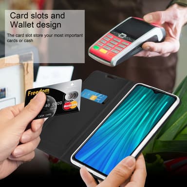 Xiaomi RedMi NOTE 8 PRO lommebokdeksel etui (svart)