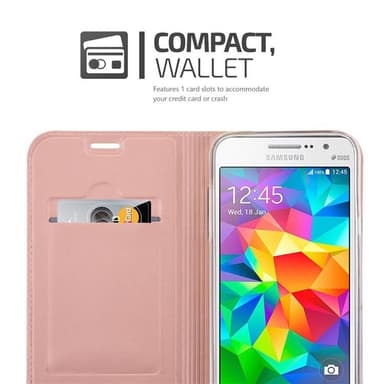 Samsung Galaxy GRAND PRIME lommebokdeksel etui (rosa)