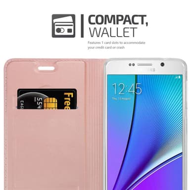 Samsung Galaxy NOTE 5 lommebokdeksel etui (rosa)