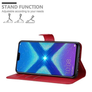 Honor 8X Deksel Etui Case (rød)