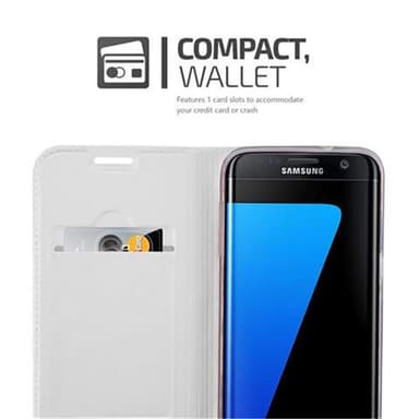 Samsung Galaxy S7 EDGE lommebokdeksel etui (sølv)