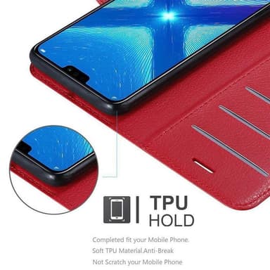 Honor 8X Deksel Etui Case (rød)