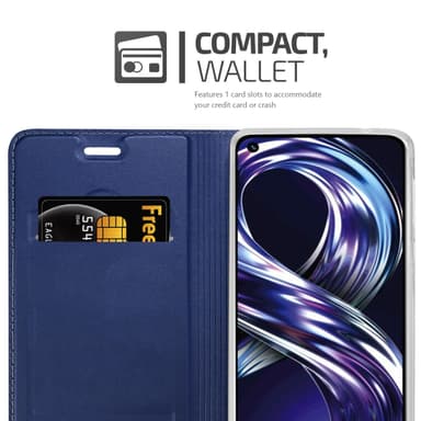 Realme 8i / Narzo 50 4G lommebokdeksel etui (blå)