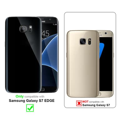 Samsung Galaxy S7 EDGE Deksel Etui Case (svart)